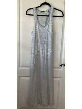 ATM Anthony Thomas Melillo Blue White Striped T-Shirt Racerback Midi Dress Small